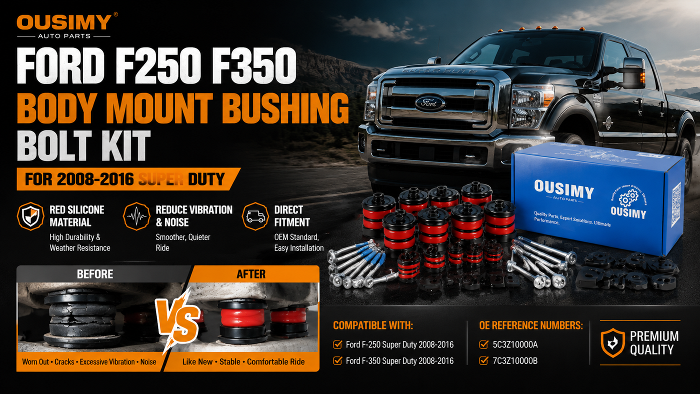Ford F250 F350 Body Mount Bushing Replacement Guide: Symptoms, Causes & Installation Tips