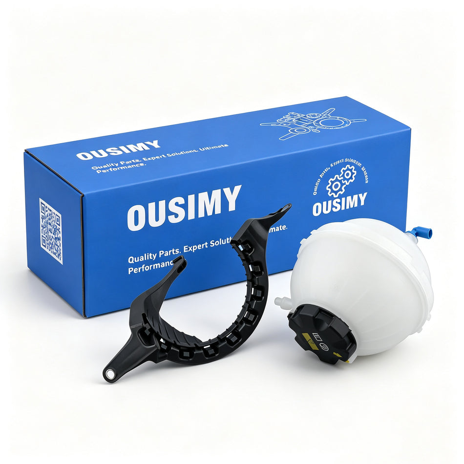 OUSIMY Coolant Expansion Tank with Cap & Level Sensor for BMW 5 Series F10 F11 528i | OE 17138614293