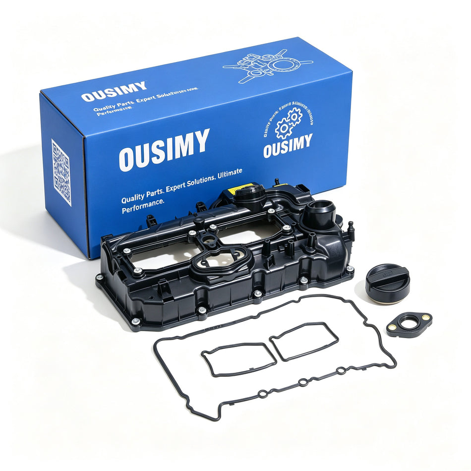 OUSIMY Valve Cover with Gasket & Oil Cap for BMW N20 F10 320i 328i 528i X1 X3 X5 Z4 2012-2018 | OE 11127588412