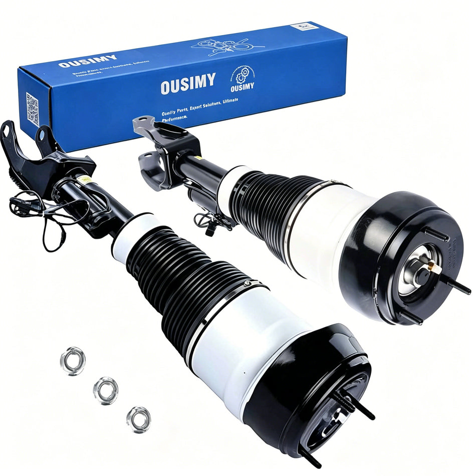 OUSIMY Front ADS Electronic Suspension Strut Pair for Mercedes‑Benz X166 GL450 GL550 GLS450 4MATIC | OE 1663202513,1663204966