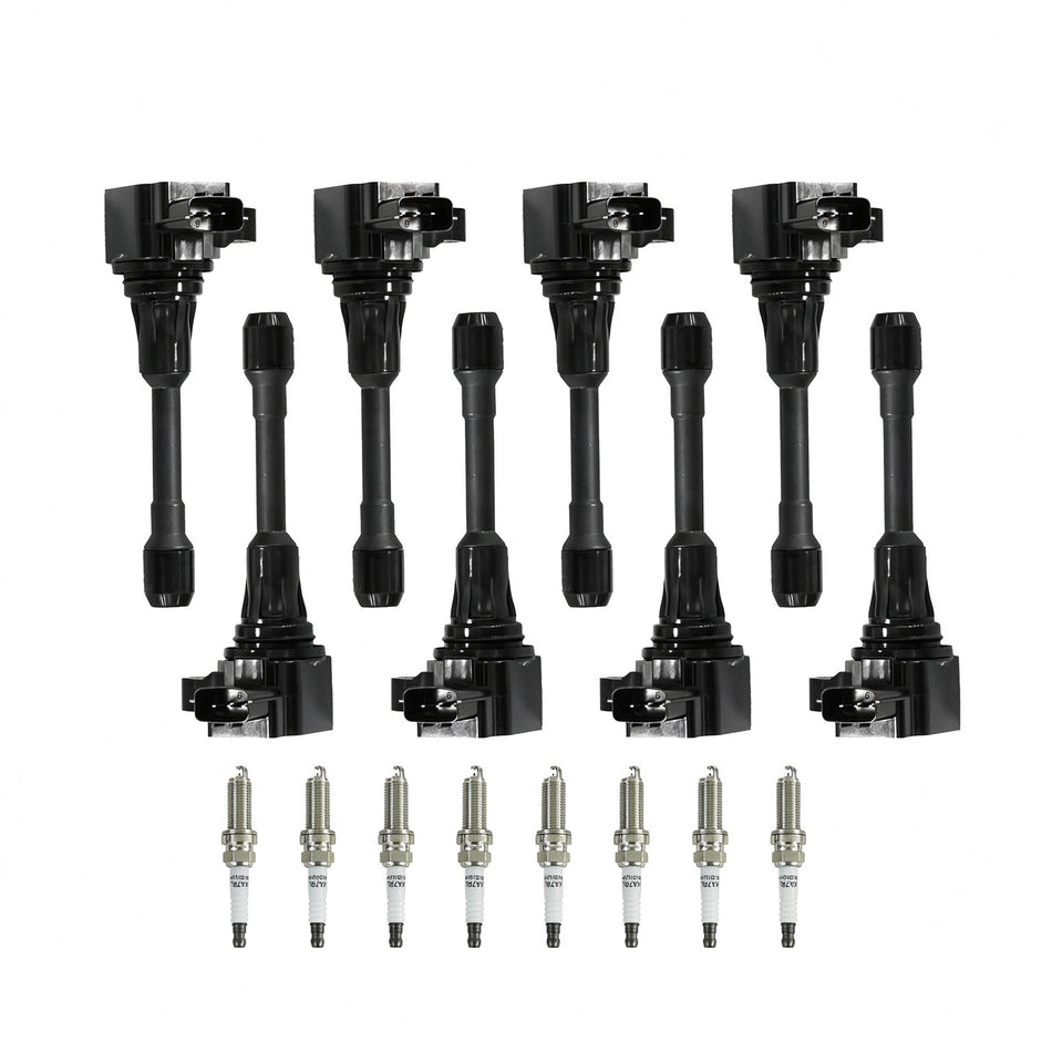 OUSIMY 8Pcs Ignition Coil & Iridium Spark Plug Kit for 5.6L Infiniti QX56 QX80 Nissan Armada | OE UF677