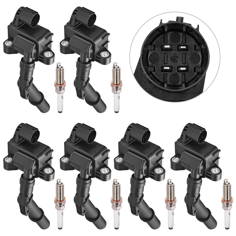 OUSIMY Ignition Coil and Iridium Spark Plug Kit for Mercedes-Benz E550 2012-2017 | OE UF733