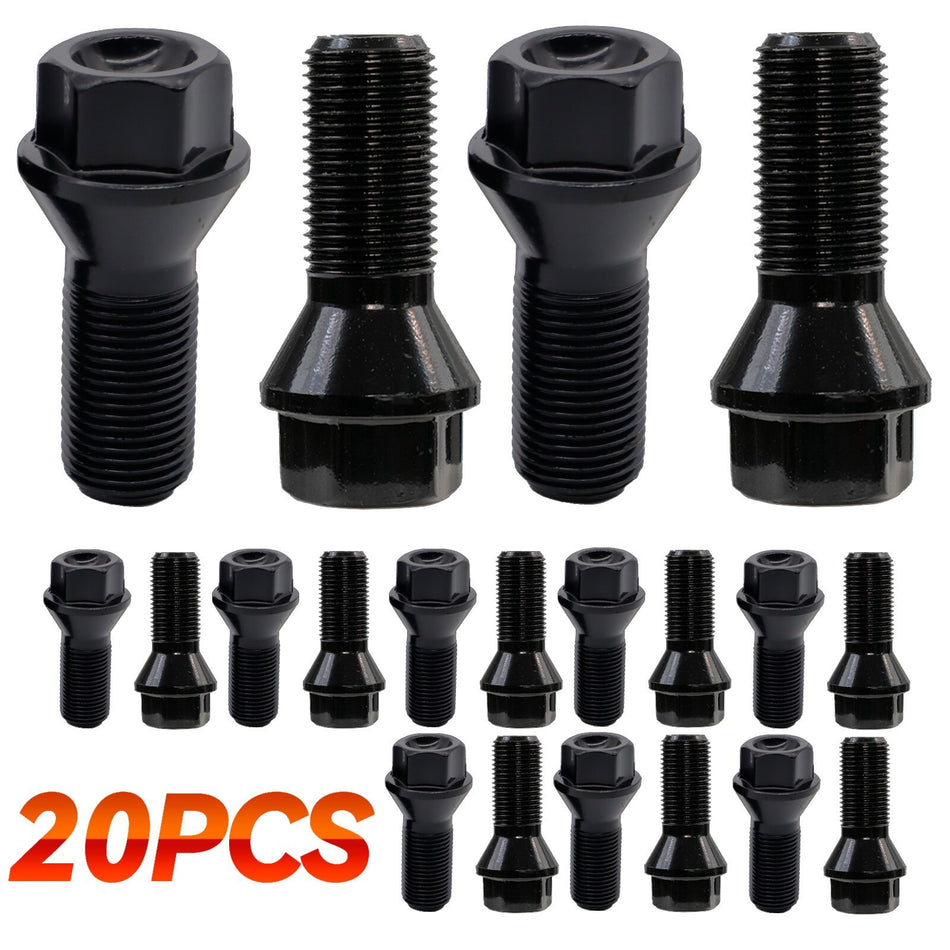 OUSIMY 20PCS Wheel Lug Bolt Nuts for BMW F30 F35 F10 M14x1.25 2011-2019 | OE 36136781151 36136890324