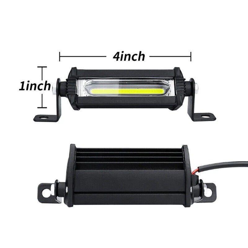 OUSIMY 18W Slim Single Row LED Light Bar for Car Truck SUV Off-Road